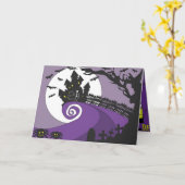 Happy Halloween Karte (Gelbe Blume)