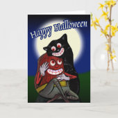 Happy Halloween Karte (Gelbe Blume)