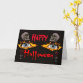 Happy Halloween Karte (Gelbe Blume)
