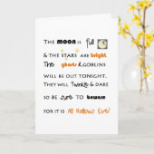 Happy Halloween Karte (Gelbe Blume)