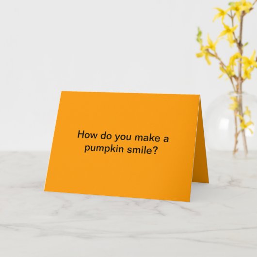 Happy Halloween Karte (Gelbe Blume)