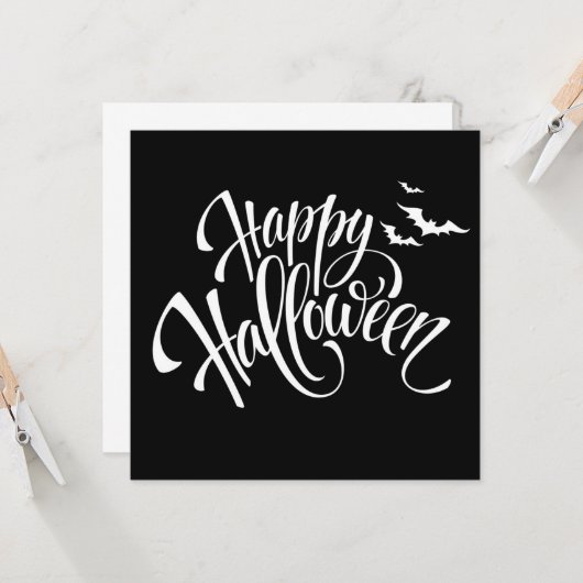 Happy Halloween Karte (Vorderseite/Rückseite Beispiel)