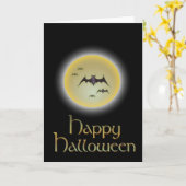 Happy Halloween Karte (Gelbe Blume)