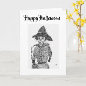 Happy Halloween Karte (Gelbe Blume)