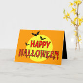 Happy Halloween Karte (Gelbe Blume)