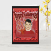 Happy Halloween Karte (Gelbe Blume)