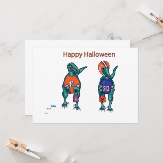 Happy Halloween Karte (Vorderseite/Rückseite Beispiel)