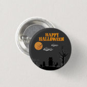 Happy Halloween - Katzen Button (Vorne & Hinten)
