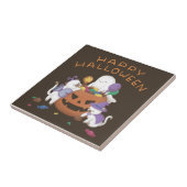 Happy Halloween: Katzen & Geist Fliese (Seite)