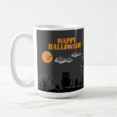 Happy Halloween - Katzen Kaffeetasse (Links)