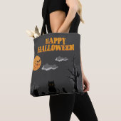 Happy Halloween - Katzen Tasche (Von Nahem)