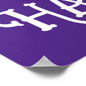 Happy Halloween Katzenbällchen Kürbis auf lila Poster (Ecke)