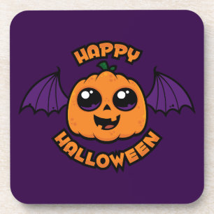 Happy Halloween Kawaii Pumpkin Spooky Cuteness Getränkeuntersetzer