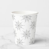 Happy Halloween kein Trick nur Leckereien Spinnenn Pappbecher (Rückseite)