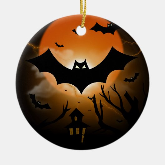 Happy Halloween Keramik Ornament (Vorne)