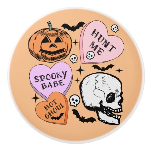 Happy Halloween Keramikknauf (Vorderseite)