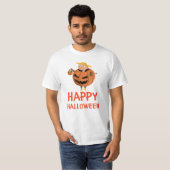 Happy Halloween Kid in Pumpkin Kostüm T-Shirt (Vorne ganz)