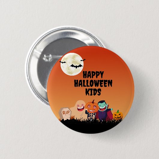 Happy Halloween Kids Button (Vorne & Hinten)
