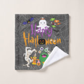 Happy Halloween Kids Niedlich und Spooky Badhandtuch Set (Waschlappen)