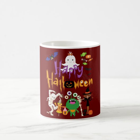 Happy Halloween Kids Niedlich und Spooky Kaffeetasse (Mittel)