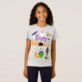 Happy Halloween Kids Niedlich und Spooky T-Shirt (Vorne ganz)