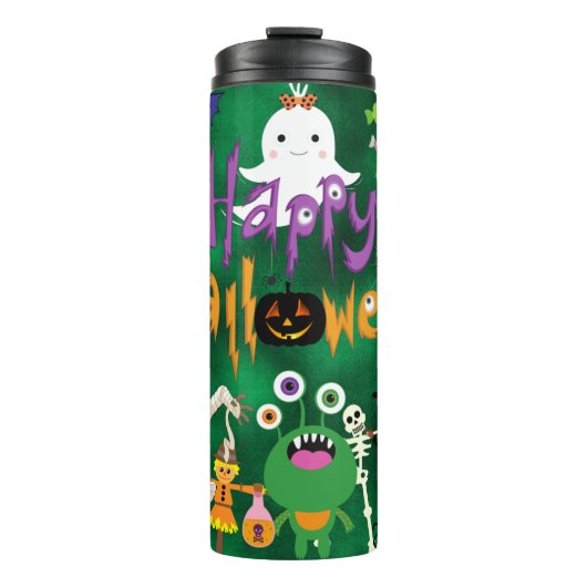Happy Halloween Kids Niedlich und Spooky Thermosbecher (Vorderseite)