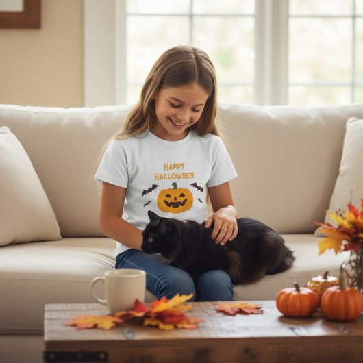 Happy Halloween Kids Pumpkin T - Shirt