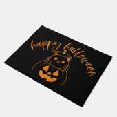 Happy Halloween Kitty in a Pumpkin Fußmatte (Schrägansicht)