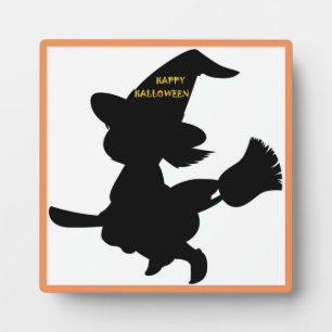 "HAPPY HALLOWEEN" KLEINE WITCH FOTOPLATTE