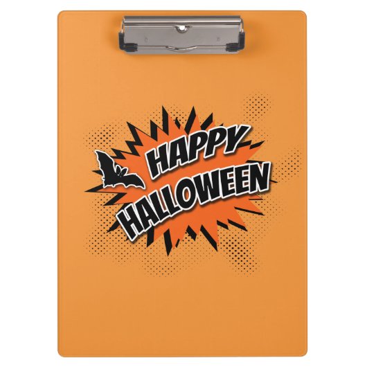 Happy Halloween Klemmbrett (Vorderseite)