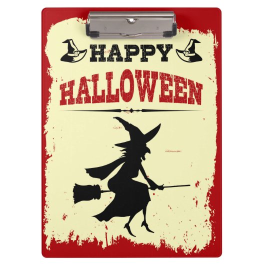 Happy Halloween Klemmbrett (Vorderseite)