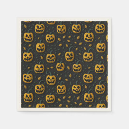 Happy halloween knackiger Cartoon dunkel Serviette