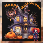 Happy Halloween kommt zu mir, wenn du es wagst. Fensteraufkleber (Blatt 2)