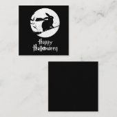 Happy Halloween-Kostüm Hexenkrabbit-Lover-Geschenk Quadratische Visitenkarte (Vorne/Hinten)