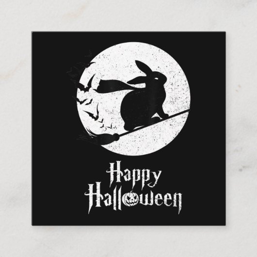 Happy Halloween-Kostüm Hexenkrabbit-Lover-Geschenk Quadratische Visitenkarte (Vorderseite)