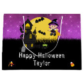 Happy Halloween Kostüm Party Lila Große Geschenktüte (Vorderseite)