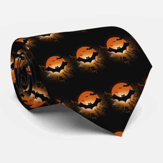 Happy Halloween Krawatte (Gerollt)