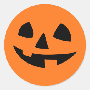 Happy Halloween Kürbis abgeschieden lustiges Läche Runder Aufkleber