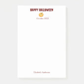 Happy Halloween Kürbis Aquarell Post-It Notes Klebezettel (Vorderseite)