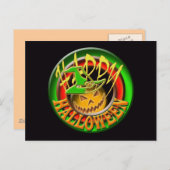 Happy Halloween Kürbis Hexenkarte (anpassen) Postkarte (Vorne/Hinten)