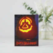Happy Halloween Kürbis Postkarte (Stehend Vorderseite)