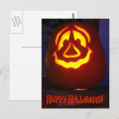 Happy Halloween Kürbis Postkarte (Vorne/Hinten)