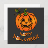 Happy Halloween | Kürbis | Süßmais Einladung (Vorne/Hinten)
