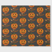 Happy Halloween | Kürbis | Süßmais Geschenkpapier (Flach)
