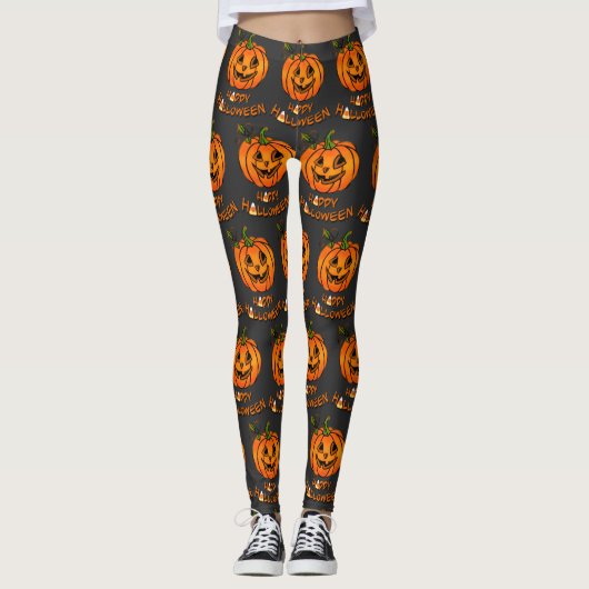 Happy Halloween | Kürbis | Süßmais Leggings (Vorderseite)