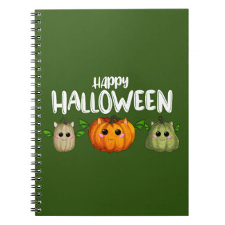 Happy Halloween Kürbis weiß Notizblock