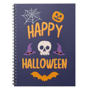 Happy Halloween Kürbisbisssteppel Orange Design Notizblock
