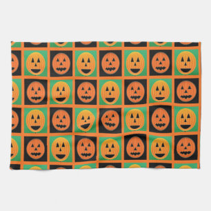 Happy Halloween Kürbisgesicht Küchentuch