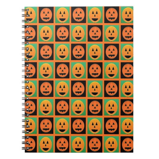 Happy Halloween Kürbisgesicht Notizblock (Vorderseite)