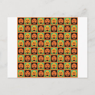 Happy Halloween Kürbisgesicht Postkarte